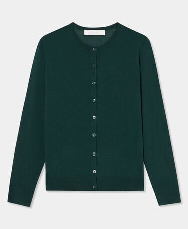 Brooks Brothers Cardigan Relaxed aus Merinowolle Wald