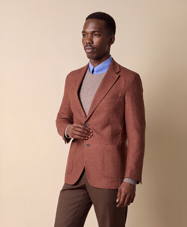 Brooks Brothers Blazer aus Melange-Wollmischung Rost