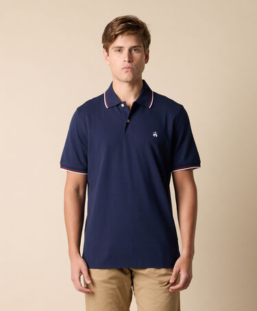 Brooks Brothers Golden Fleece Stretch Cotton Pique Tennis Polo Navy