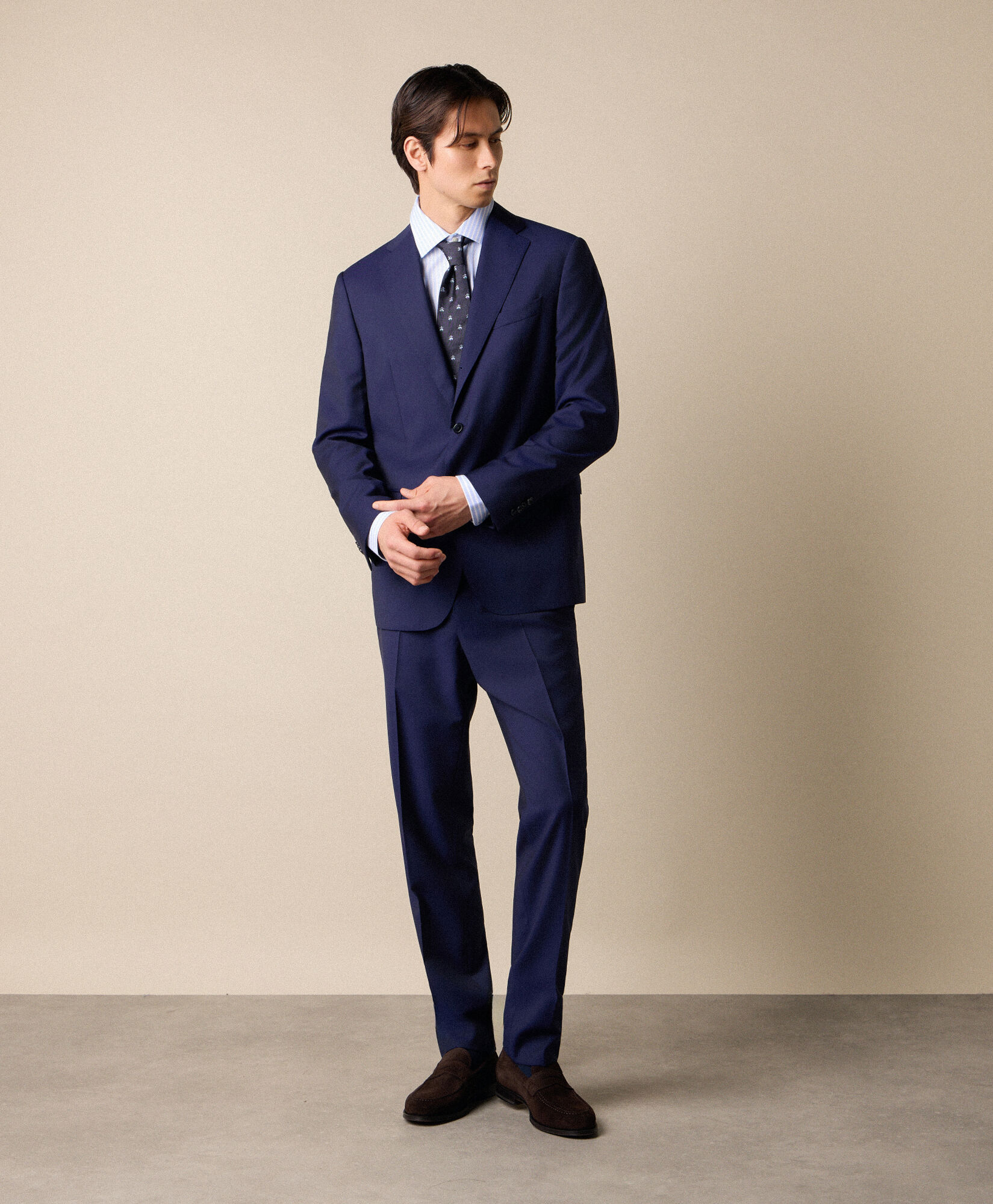 Virgin Wool Plain Trousers