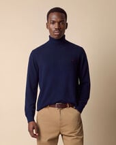 Brooks Brothers Turtleneck Sweater with Logo Navy