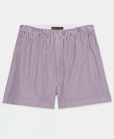Brooks Brothers Boxer en Coton à Rayures Rouge