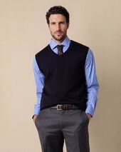 Brooks Brothers Weste aus Merinowolle Dunkelblau