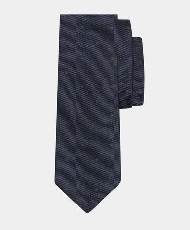 Brooks Brothers Polka Dot Silk Tie Navy