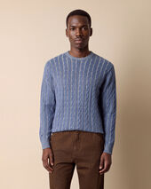 Brooks Brothers Cable Knit Sweater Blue