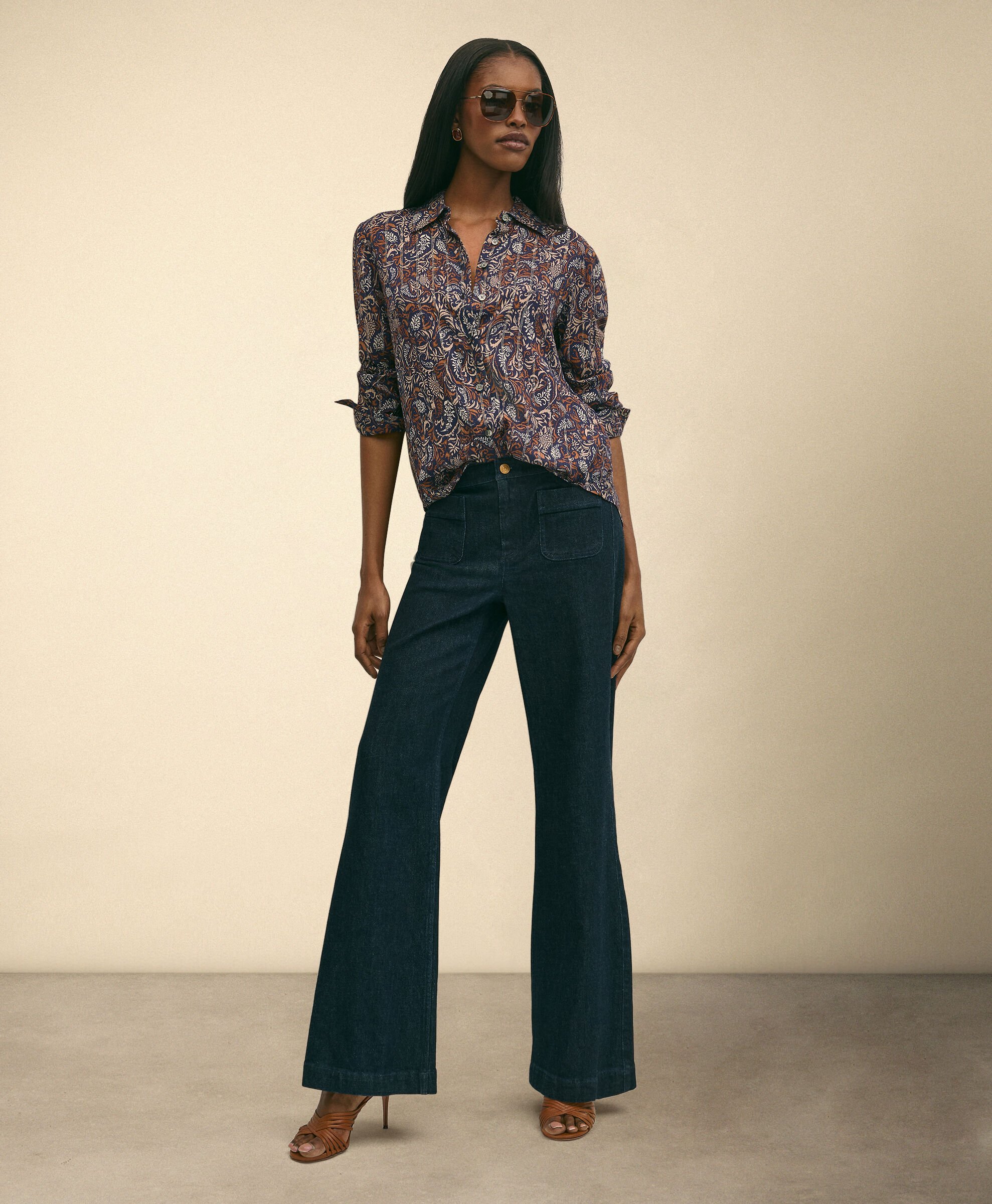 Paisley Dropped Shoulder Blouse