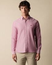 Brooks Brothers Slim Fit Oxford Shirt with Button Down Collar Cherry