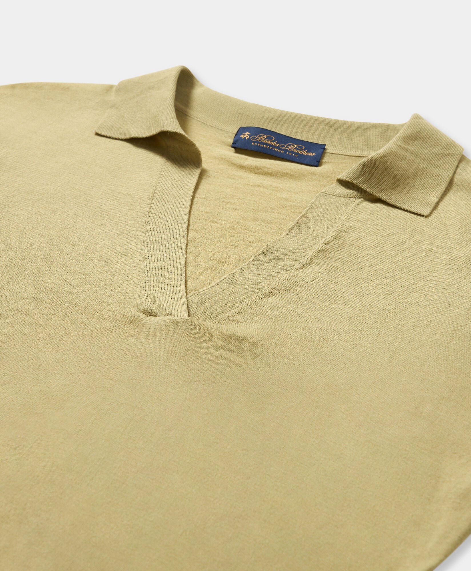 Silk Blend Knit Polo with Johnny Collar
