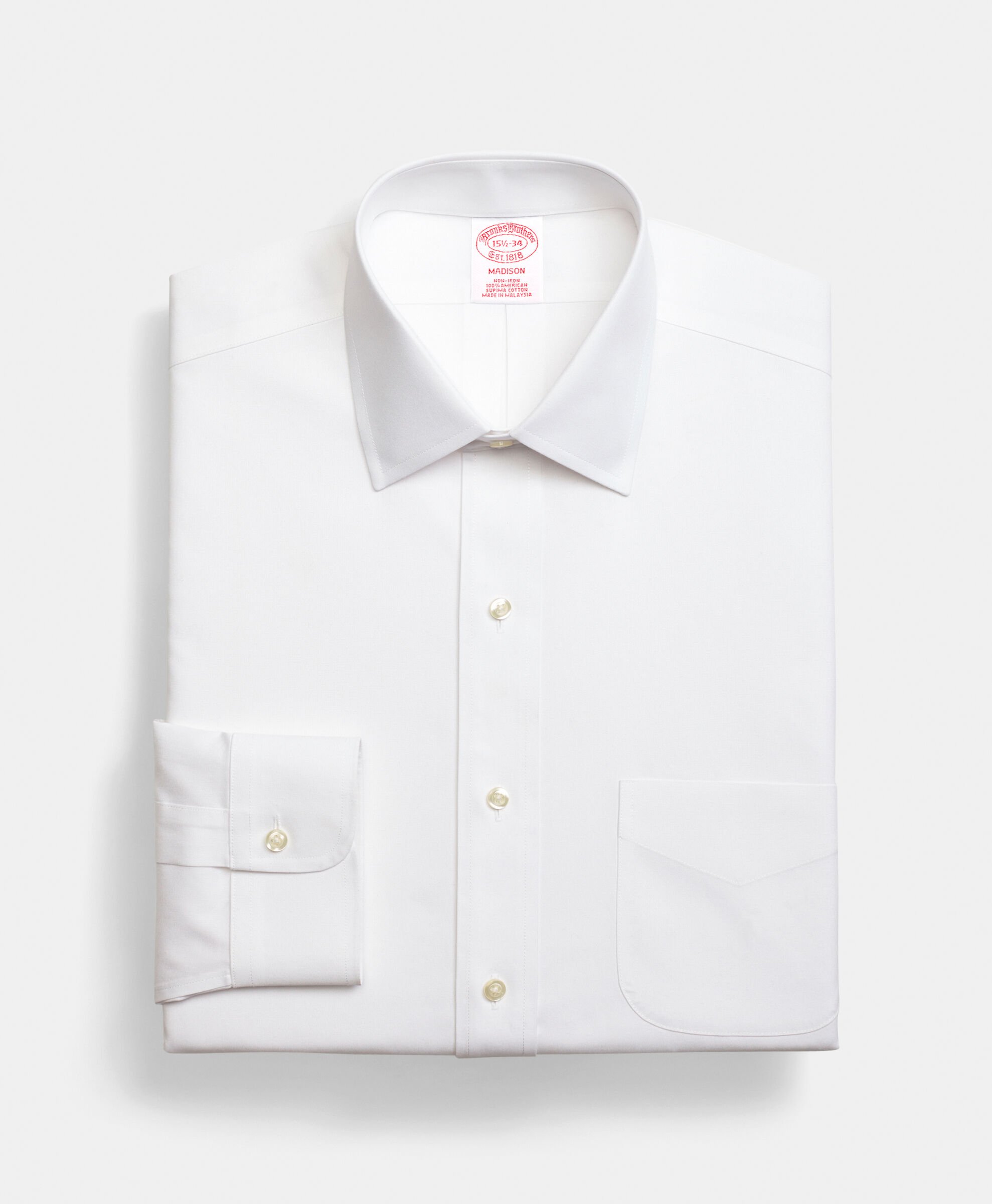 Regular Fit Non-Iron Supima Oxford Pinpoint Shirt with Ainsley Collar