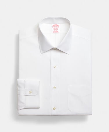Brooks Brothers Regular Fit Non-Iron Oxford-Hemd mit Ainsley-Kragen Weiß