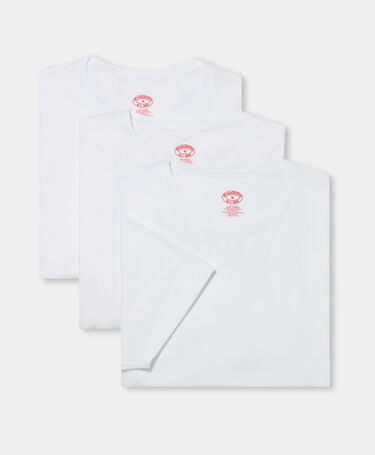 Brooks Brothers Camisetas Interiores de Algodón – Pack de 3 Blanco