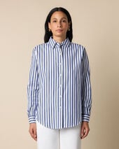 Brooks Brothers Relaxed Striped Cotton Shirt Blue