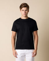 Brooks Brothers T-shirt z bawełny z kieszonką Czarny