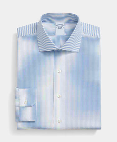 Brooks Brothers Slim Fit Non-Iron Oxford-Hemd mit English-Kragen Blau