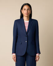 Brooks Brothers Plain Linen Blazer Navy