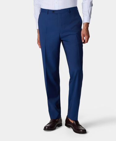 Brooks Brothers Virgin Wool Trousers Royal Blue