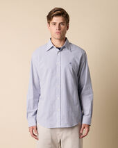 Brooks Brothers Regular Fit Seersucker Shirt with Button Down Collar Navy