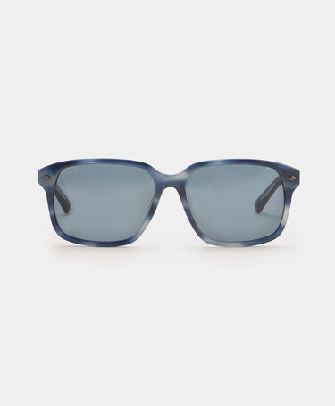 Brooks Brothers Okulary Przeciwsłoneczne Prostokątne Niebieskie Szylkretowe Niebieskoszary