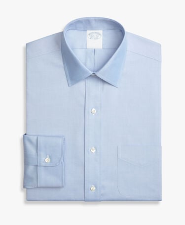 Brooks Brothers Camicia Slim Fit Non-Iron in Cotone Elasticizzato con Collo Ainsley Blu chiaro