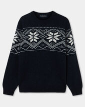Brooks Brothers Norwegian Jacquard Sweater Navy