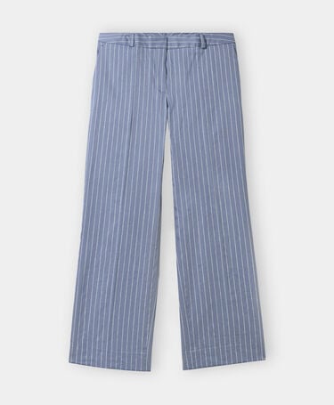 Brooks Brothers Pinstripe Linen Blend Trousers Light Blue