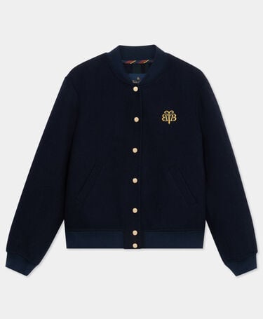Brooks Brothers Varsity Jacket aus Wolle Marineblau