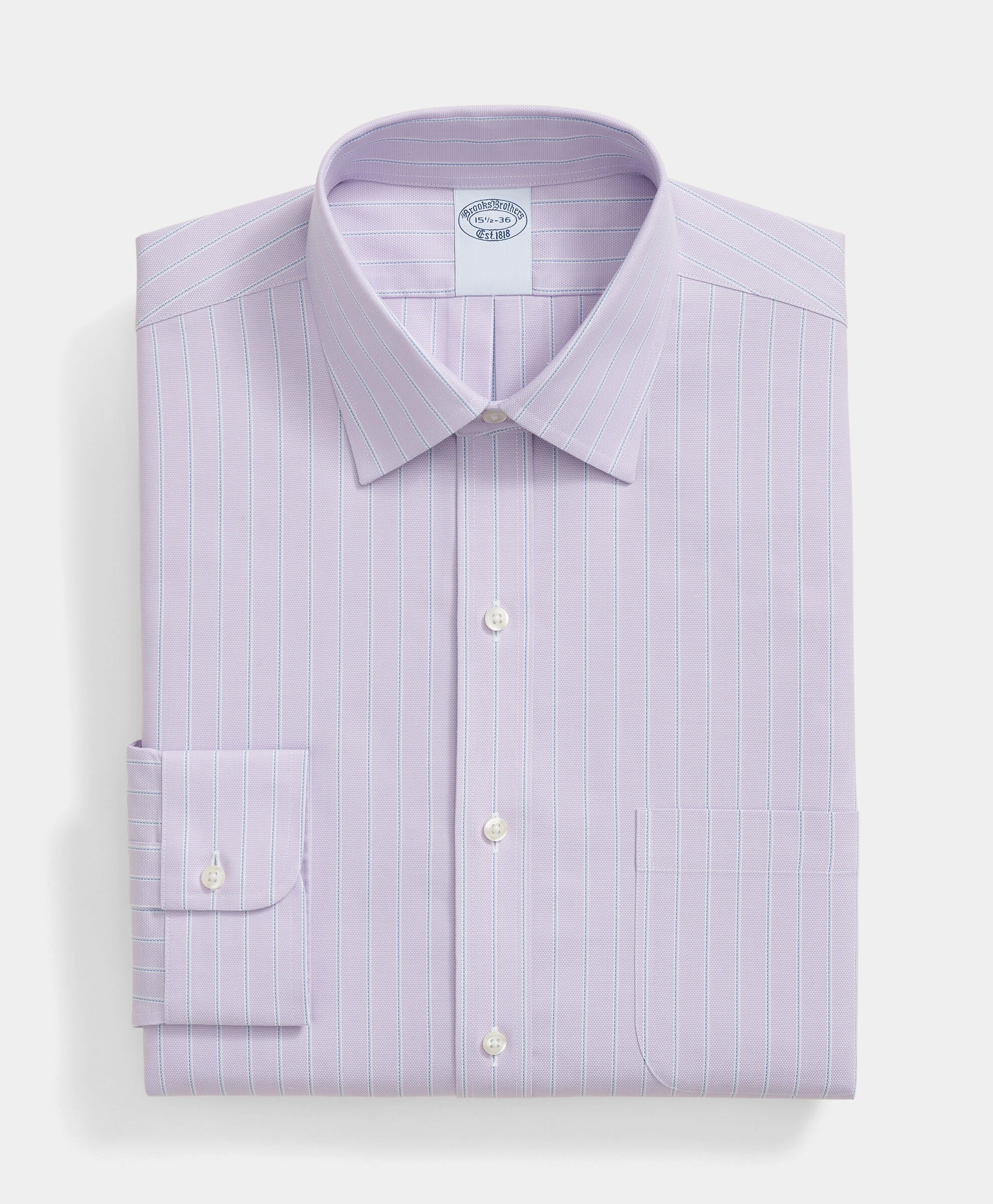 Slim Fit Royal Oxford Striped Shirt with Ainsley Collar