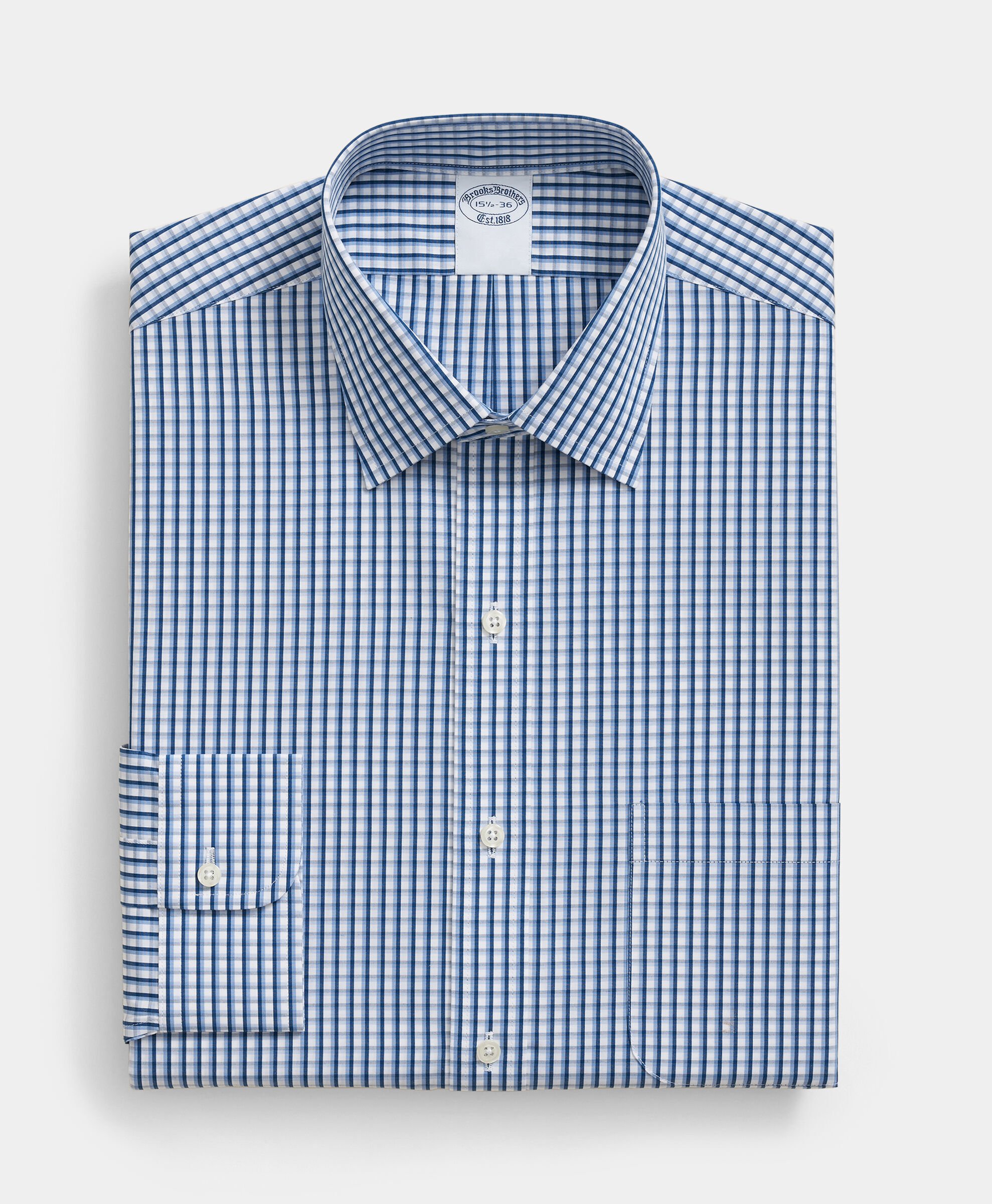 Regular Fit Regenerative Cotton Checked Shirt with Ainsley Collar