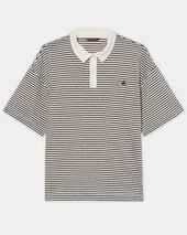Brooks Brothers Striped Linen-Cotton Jersey Polo with Logo White