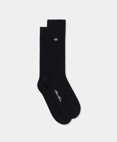 Brooks Brothers Colorful Cotton Socks Black