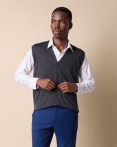 Brooks Brothers Gilet con Bottoni Carbone
