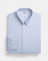 Brooks Brothers Regular Fit Non-Iron Oxford Shirt with Button Down Collar Light Blue