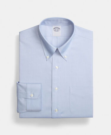 Brooks Brothers Regular Fit Non-Iron Oxford-Hemd mit Button-Down-Kragen Hellblau