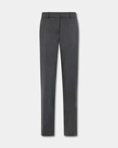 Brooks Brothers Cigarette Fit Flannel Virgin Wool Trousers Grey