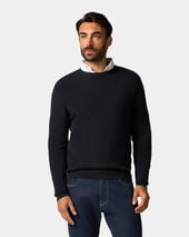 Brooks Brothers Cotton Crewneck Sweater Navy