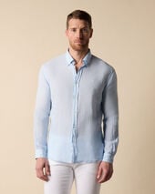 Brooks Brothers Slim Fit Hemd aus Leinen mit Button-Down-Kragen Himmel