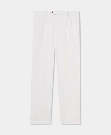 Brooks Brothers Baumwollhose mit doppeltem Abnäher Weiß