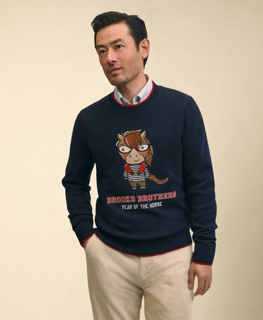 Brooks Brothers Maille Year of the Horse Bleu Marine