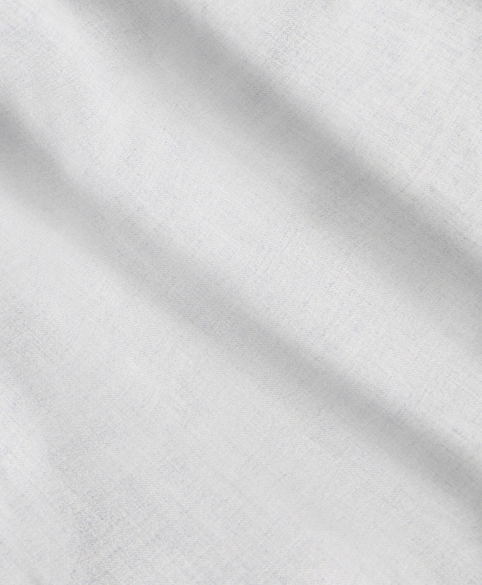 Slim Fit Melange Cotton Flannel Shirt with Spread Collar