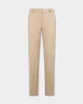 Brooks Brothers Pinstripe Cigarette Fit Virgin Wool Trousers Beige