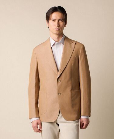 Brooks Brothers Blazer en Coton-Lin Rouille
