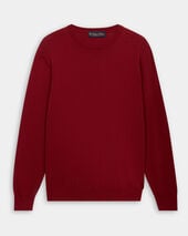 Brooks Brothers Mercerized Cotton Crewneck Sweater Burgundy