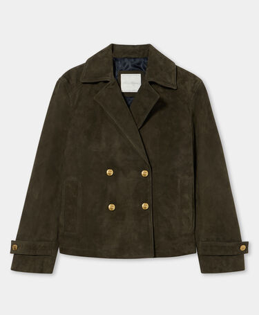 Brooks Brothers Double Breasted Peacoat with Gold Buttons Olive