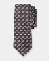 Brooks Brothers Micro Effect Silk Tie Brown