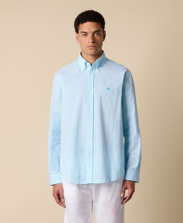 Brooks Brothers Regular Fit Hemd aus Seersucker mit Button-Down-Kragen Hellblau