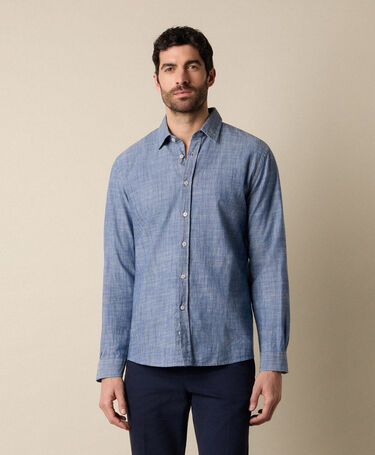 Brooks Brothers Chemise Slim Fit en Coton avec col classique Bleu blanchi