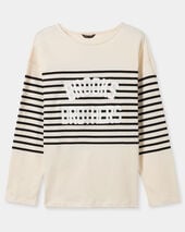 Brooks Brothers Striped Cotton Sweatshirt White