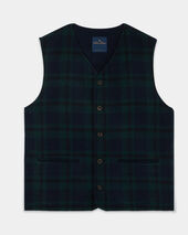 Brooks Brothers Blackwatch Knit Vest Dark Blue