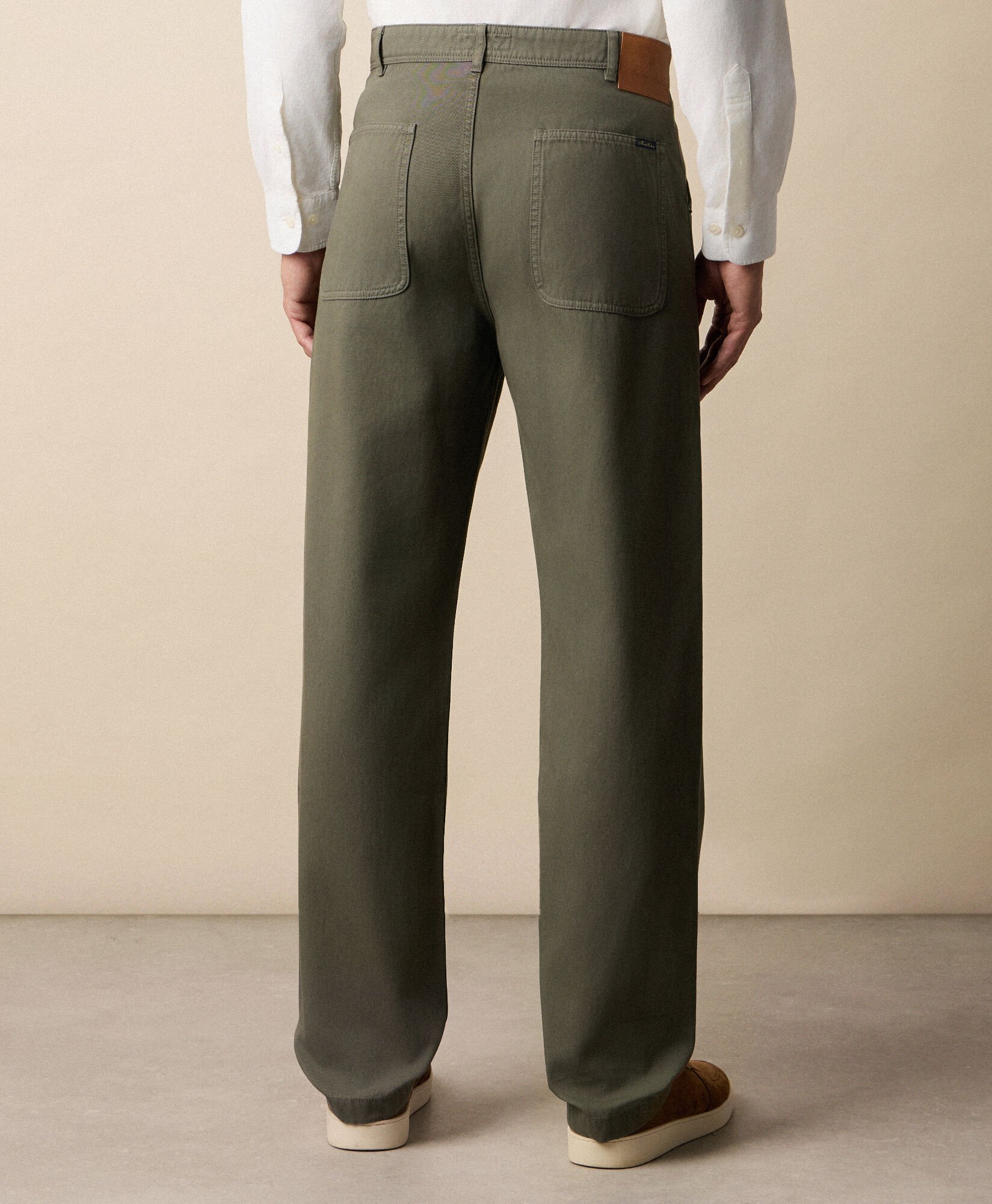 5-Taschen-Hose aus elastischem Baumwoll-Gabardine