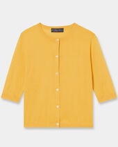 Brooks Brothers Silk Blend Cardigan Yellow